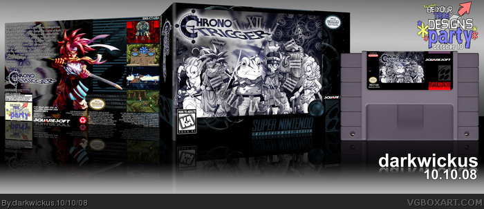 Chrono Trigger SNES Box Art Cover by darkwickus
