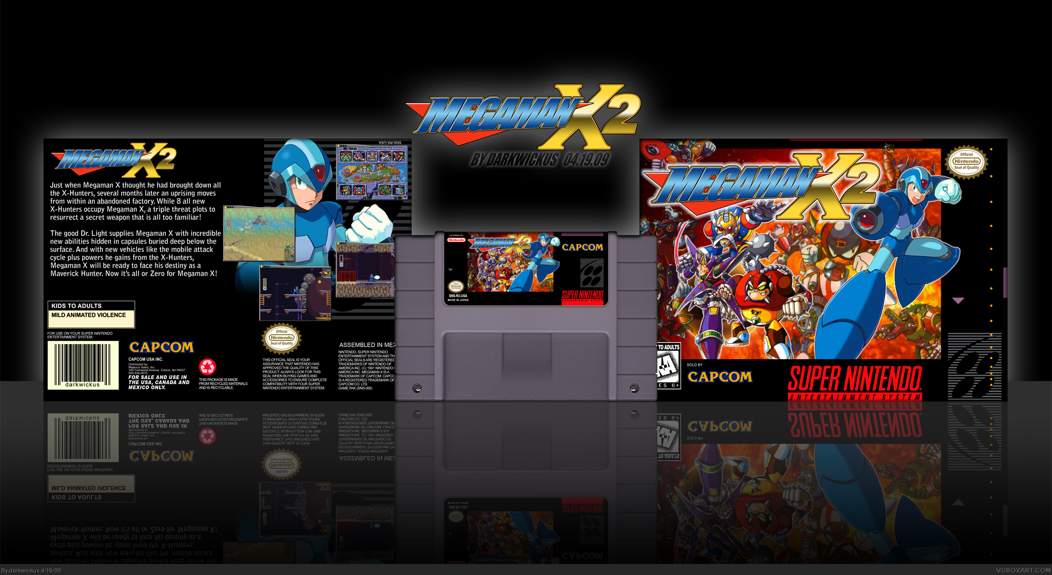 Megaman X2 box art cover. 