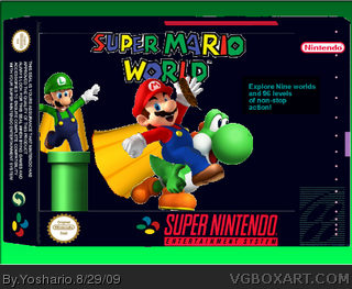 Super Mario World SNES Box Art Cover by Yoshario