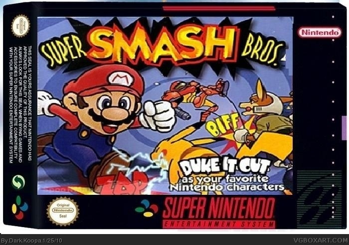 Super Smash Bros. SNES box cover