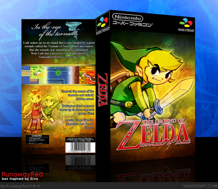 The Legend of Zelda: Tornado of Souls box art cover