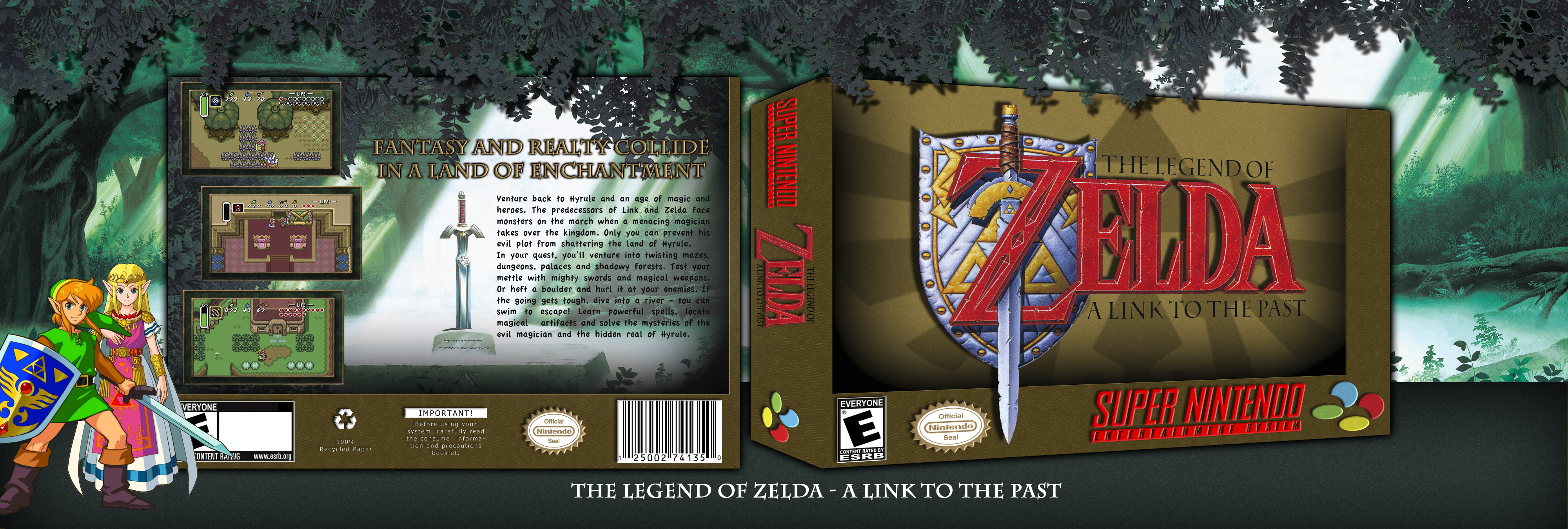 The Legend Of Zelda A Link To The Past Snes Box Art Cover By Didac Fl