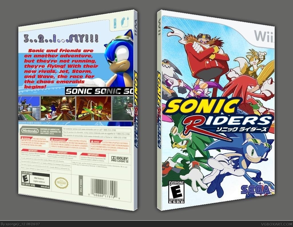 Viewing Full Size Sonic Riders Box Cover