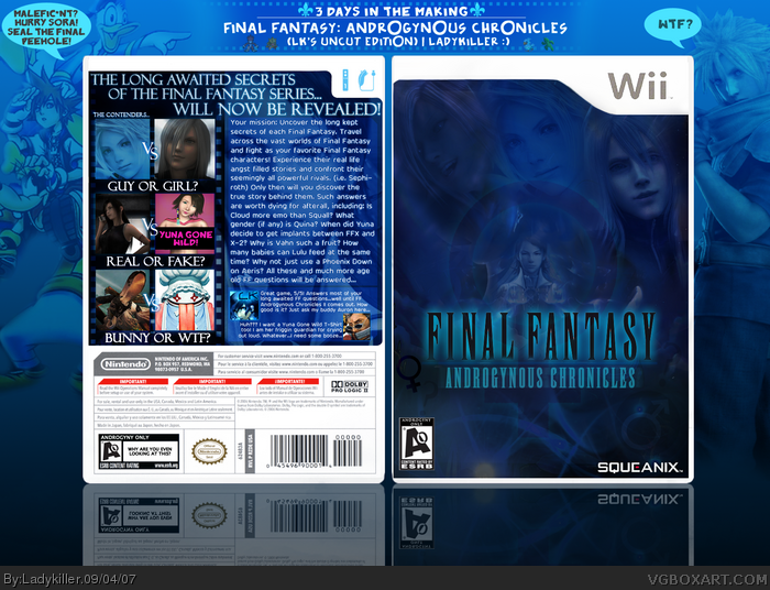Final Fantasy: Androgynous Chronicles box art cover
