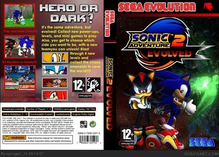 Sonic Adventure 2 Evolved (Sega Evolution) box art cover