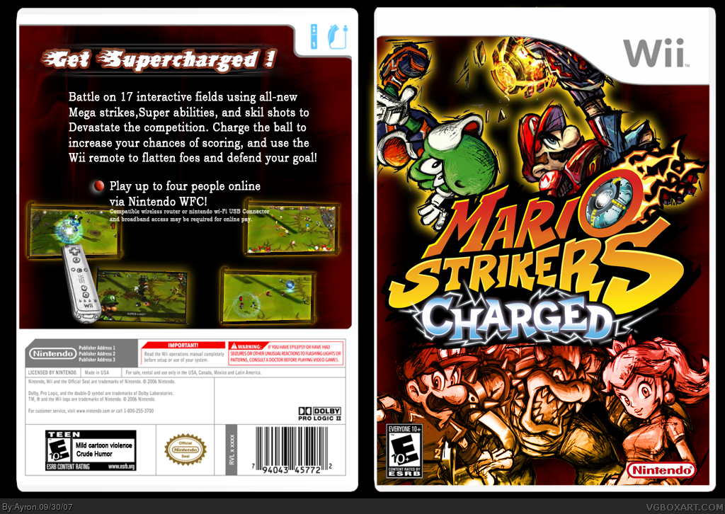 Viewing Full Size Mario Strikers Charged Box Cover 8535