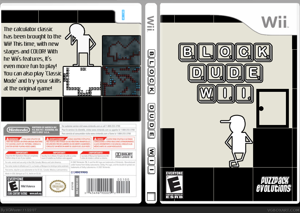 Block Dude Wii box cover
