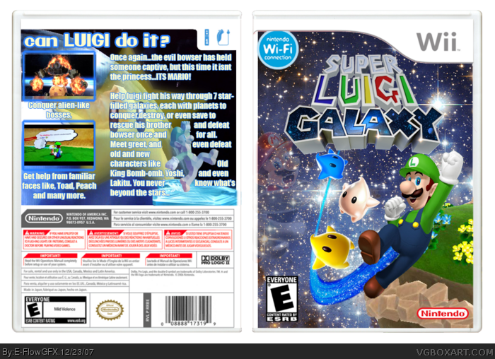 Super Luigi Galaxy box art cover