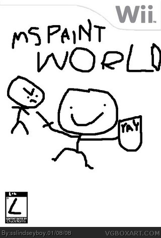MS Paint world box cover