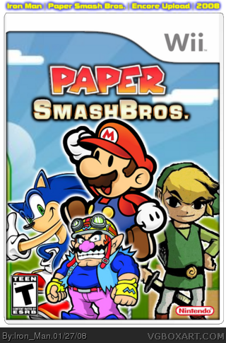 Paper Smash Bros. box cover