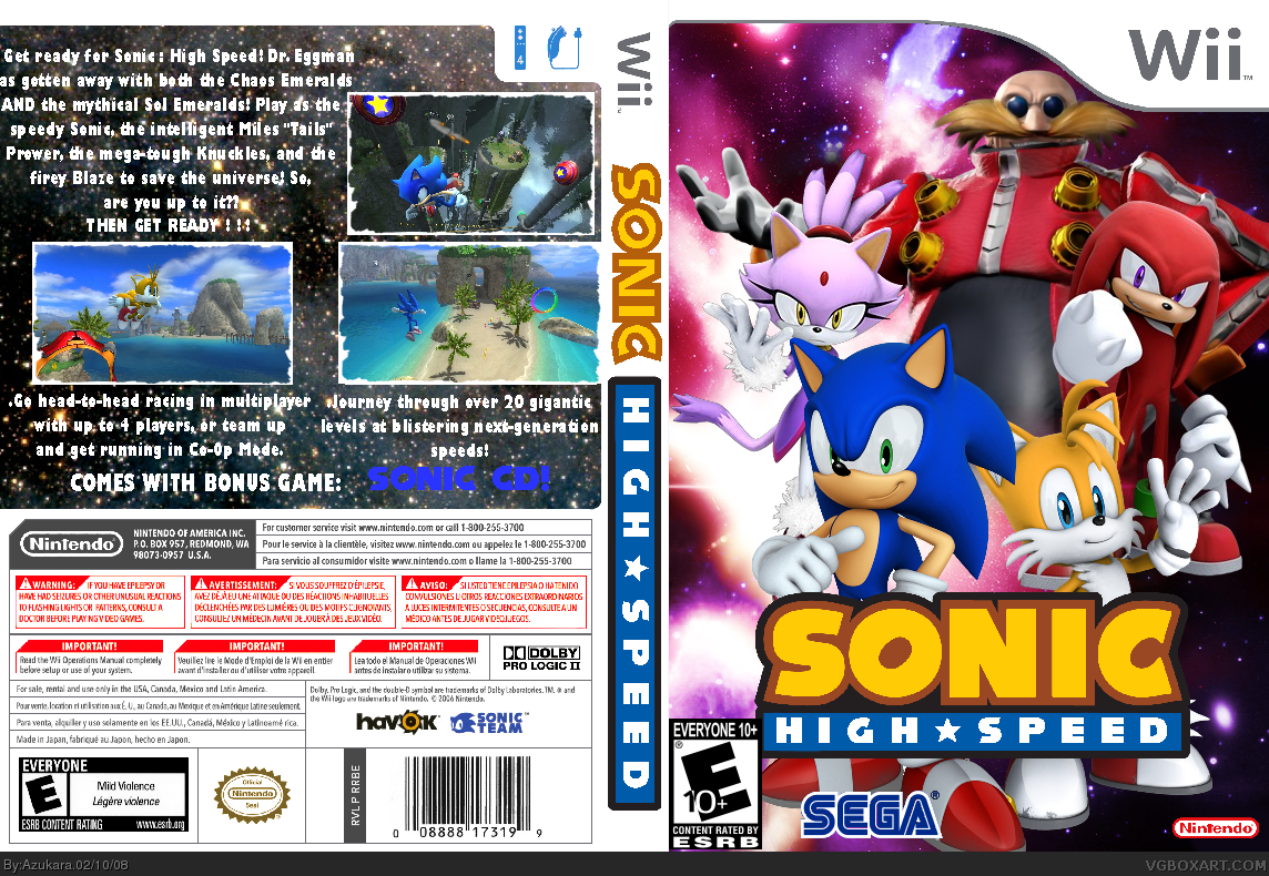 Sonic the Hedgehog: High Speed box cover