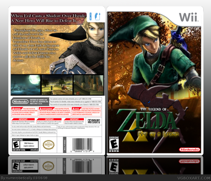 The Legend of Zelda: Rise of a Legend box art cover