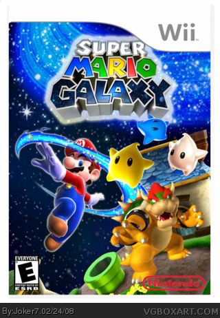 Super Mario Galaxy Wii Box Art Cover by Joker7