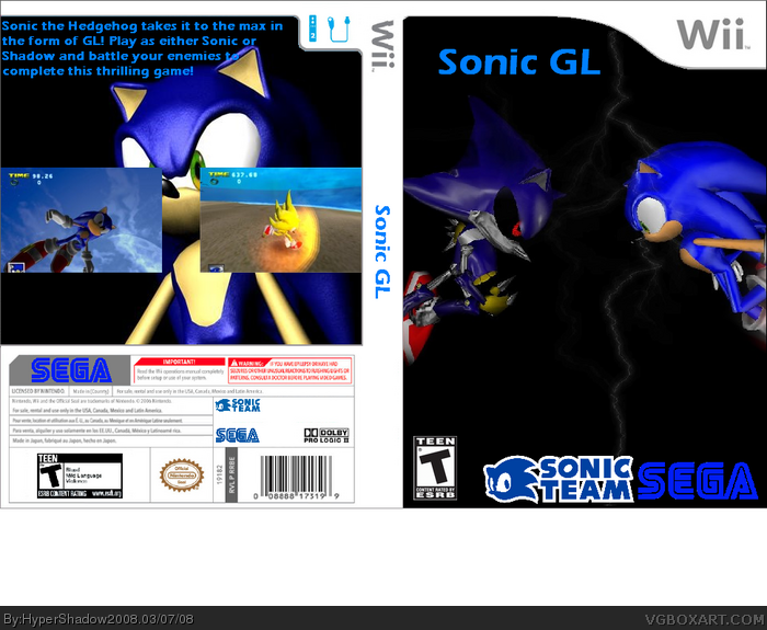Sonic GL box art cover
