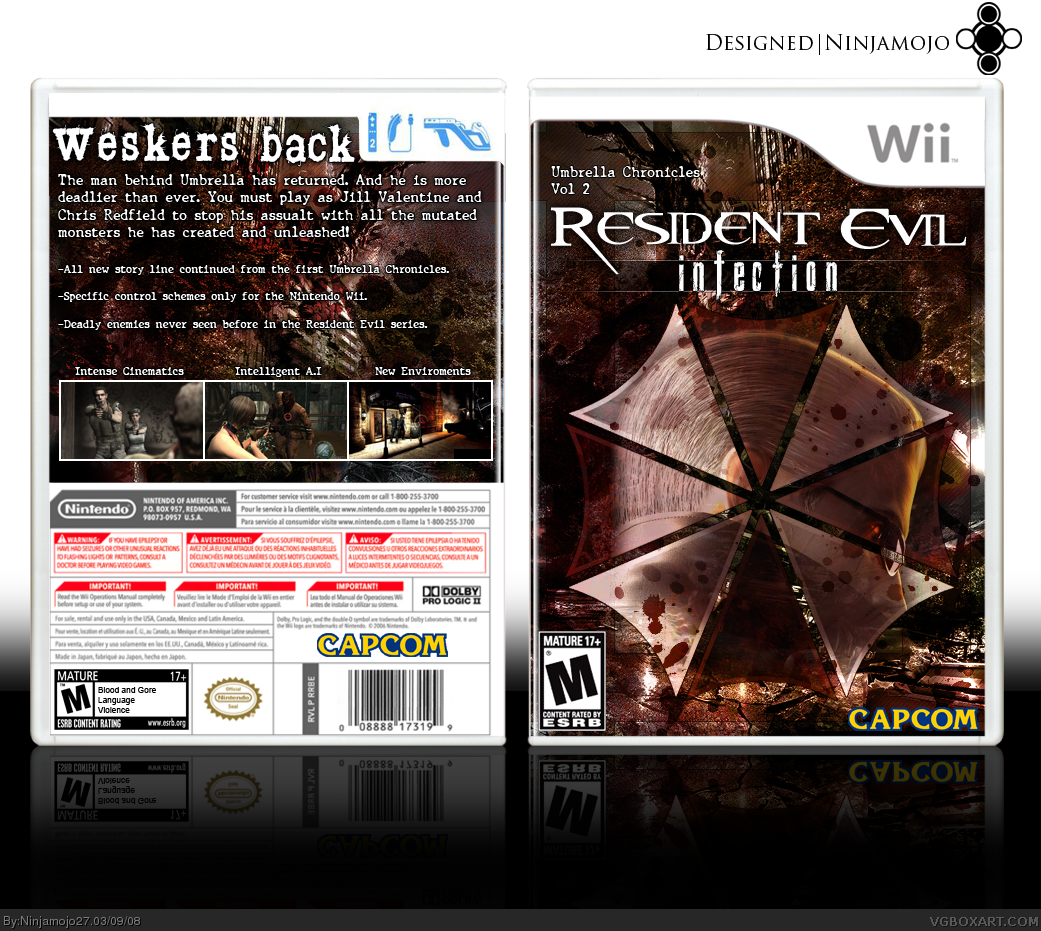 Viewing Full Size Resident Evil Umbrella Chronicles 2 Box Cover 2459