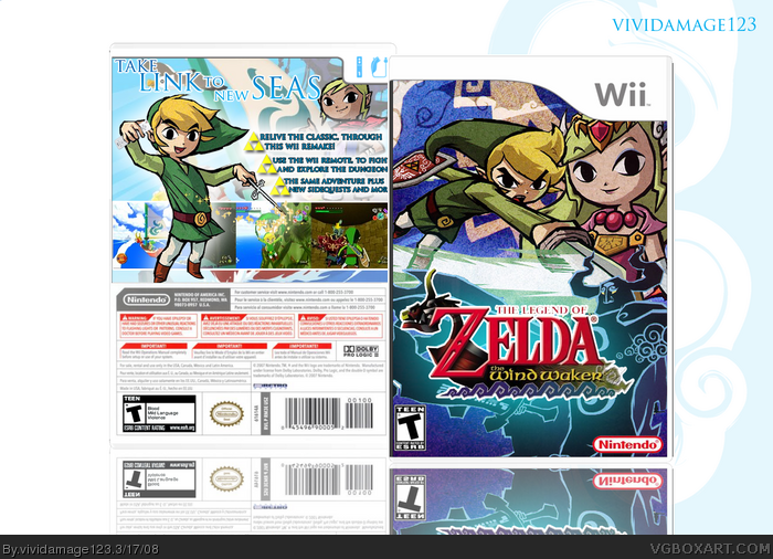 The Legend of Zelda: The Wind Waker Nintendo 3DS Box Art Cover by  TehPurpleOne