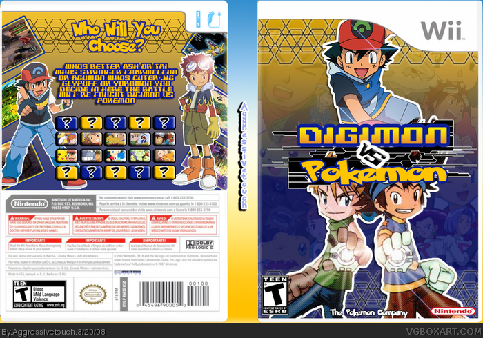 Digimon VS Pokemon box art cover
