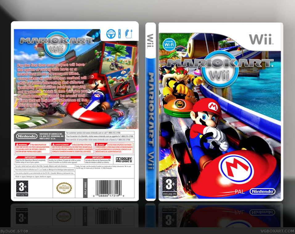 Viewing Full Size Mario Kart Wii Box Cover 0246