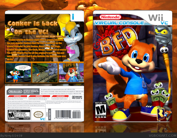Conkers Bad Fur Day (VC) box art cover