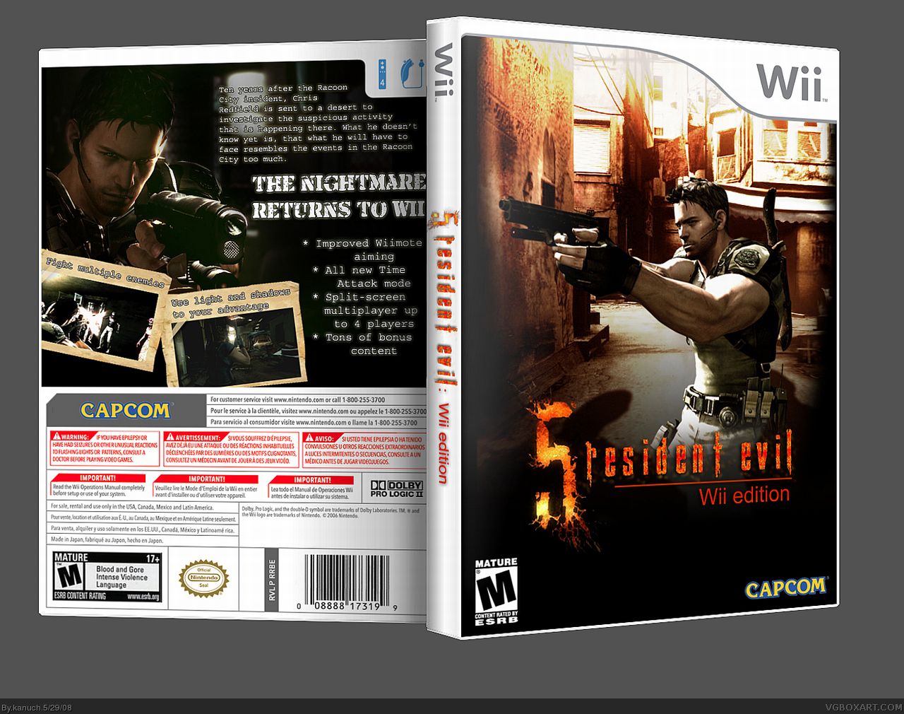 Resident Evil 5: Wii Edition box cover