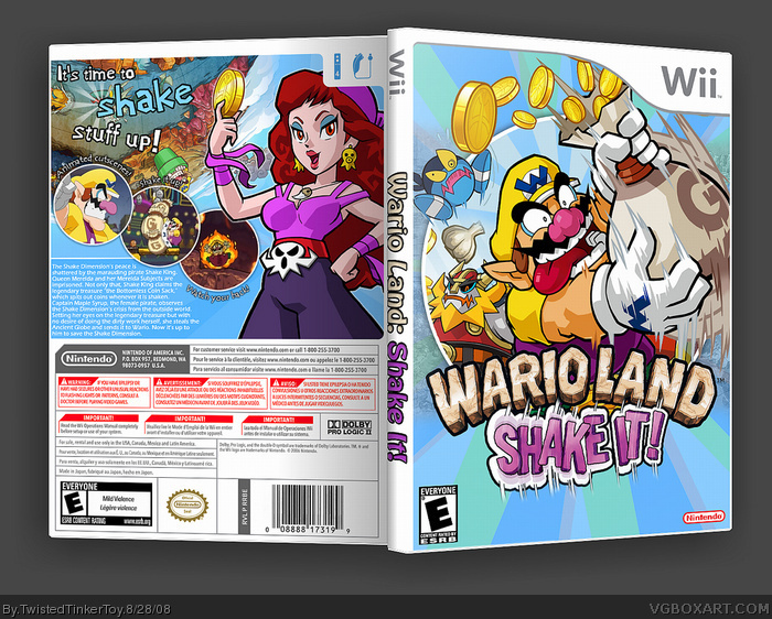 Wario Land Shake It Wii Box Art Cover By Twistedtinkertoy