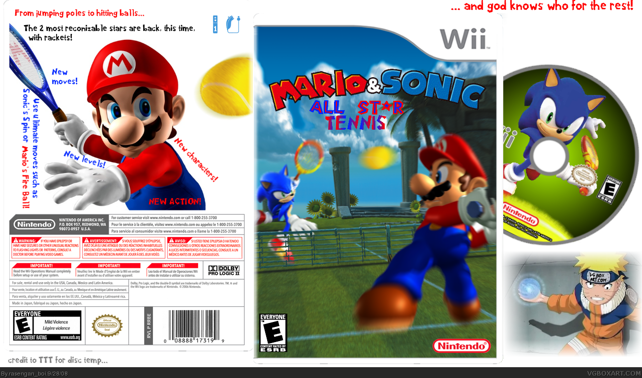 Mario & Sonic All Star Tennis box cover