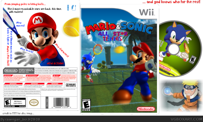 Mario & Sonic All Star Tennis box art cover