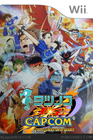 Tatsunoko vs Capcom Cross Generation of Heroes Wii Box Art Cover by bpc908