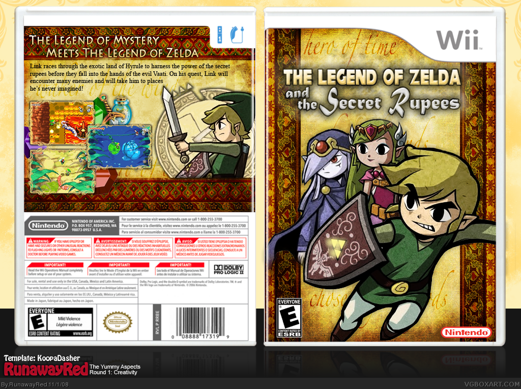 The Legend of Zelda and the Secret Rupees box cover
