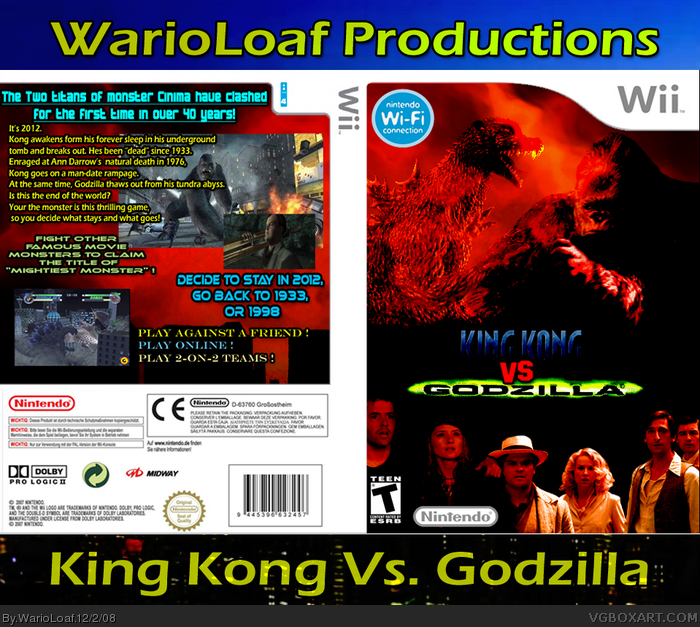King Kong Vs. Godzilla box art cover