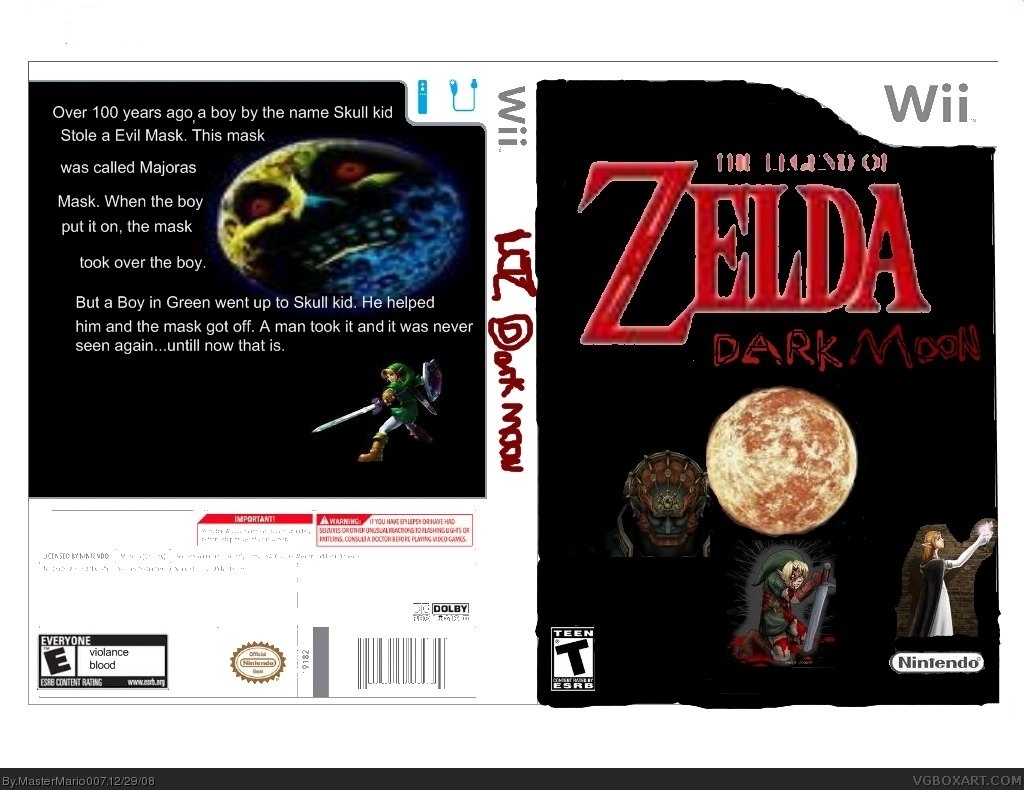 The Legend of Zelda Dark Moon box cover
