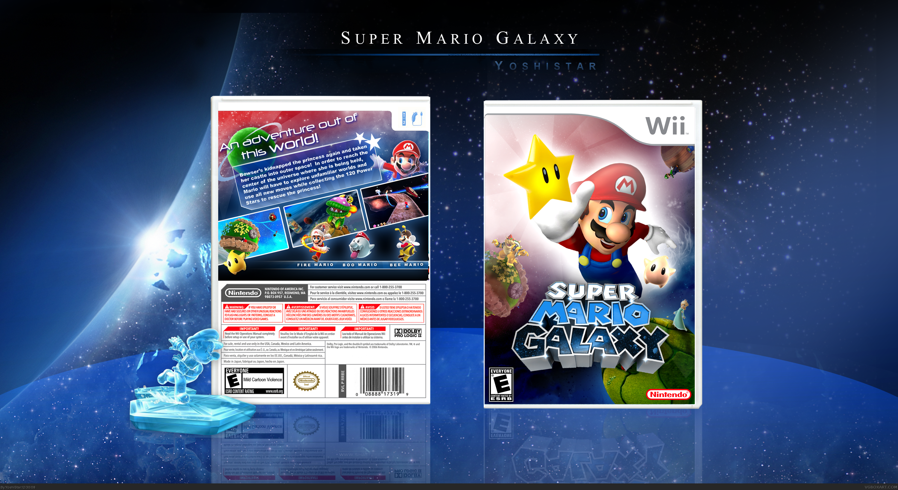 Super Mario Galaxy box cover. 