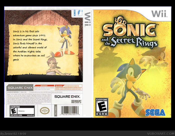 Sonic and the Secret Rings box art cover