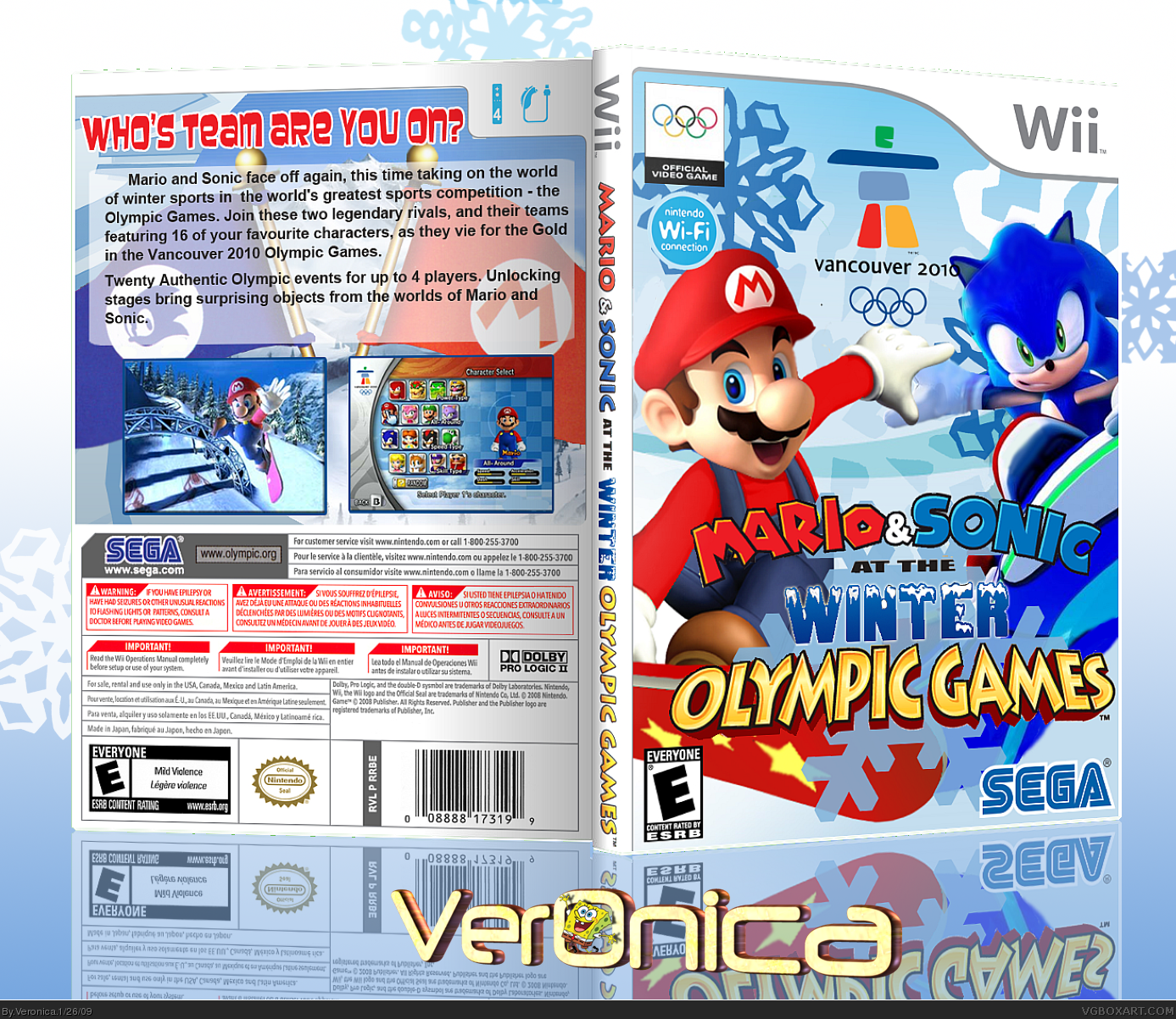 Mario and Sonic at the Winter Olympic Games box cover