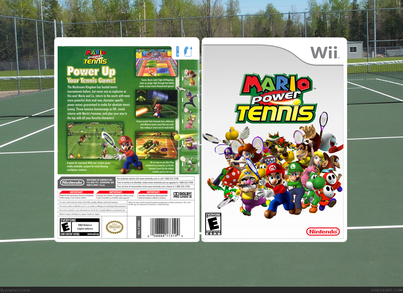Mario Power Tennis Wii Box Art Cover by pokefan