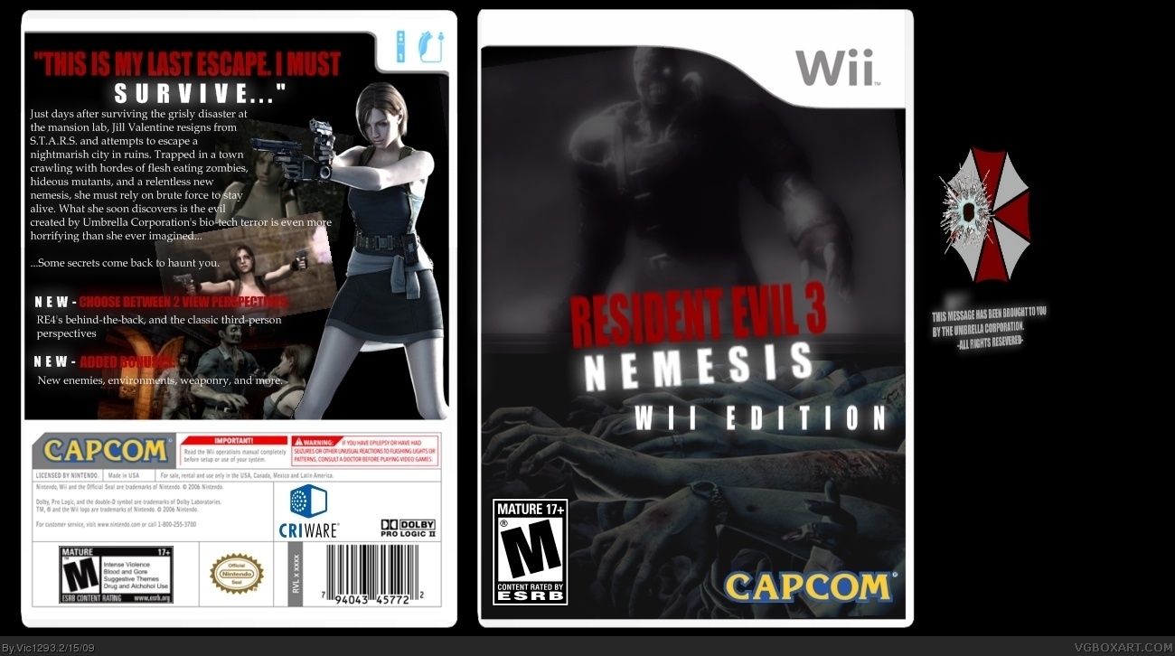 Resident Evil: CODE: Veronica Z PlayStation 3 Box Art Cover by Vic1293
