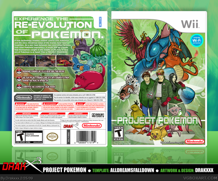 Project Pokemon Wii Box Art Cover By Drakxxx