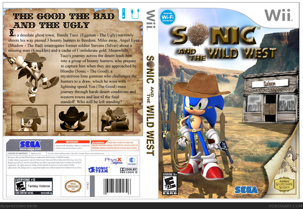 Sonic and the Wild West box cover