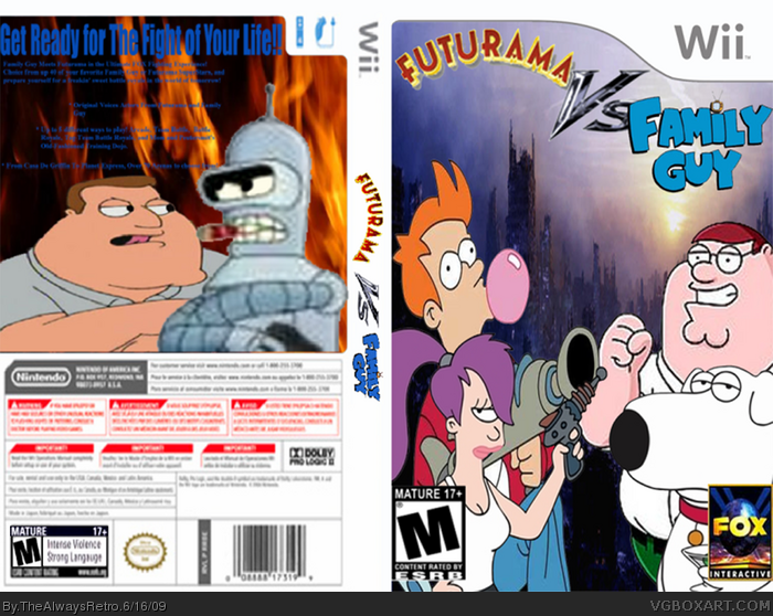 Futurama Vs. Family Guy box art cover