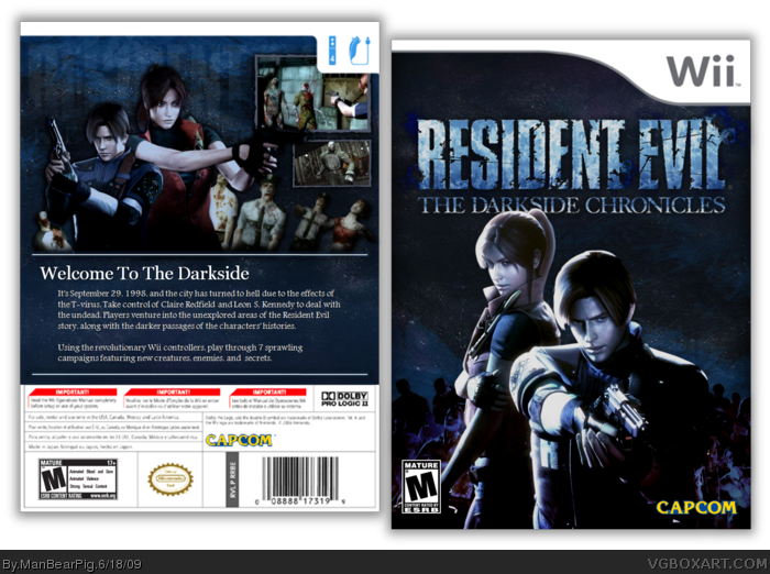Resident Evil: The Darkside Chronicles box art cover