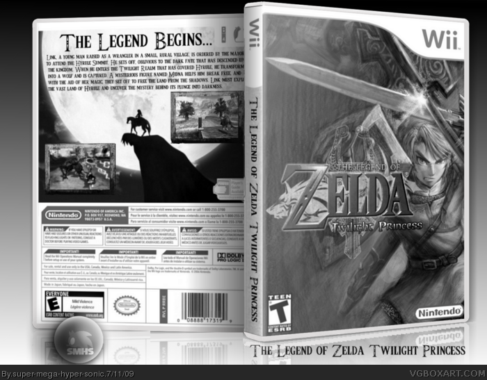 The Legend of Zelda Twilight Princess box art cover