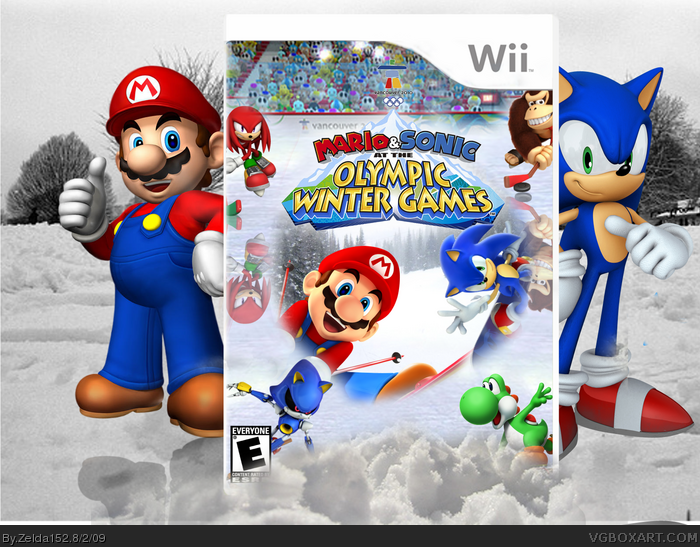 Mario and Sonic at the Winter Olympic Games box art cover