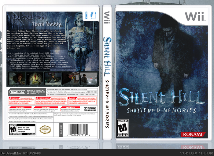 Tweaked the first edition cover of Silent Hill: Shattered Memories
