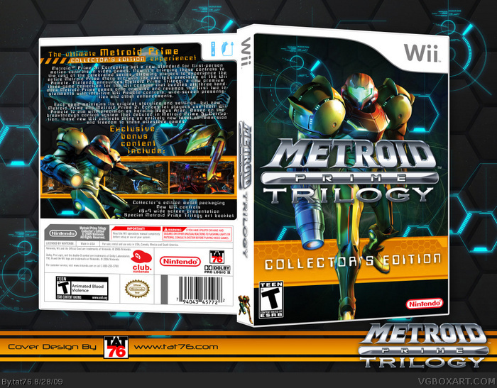 Metroid Prime Trilogy box art cover. 
