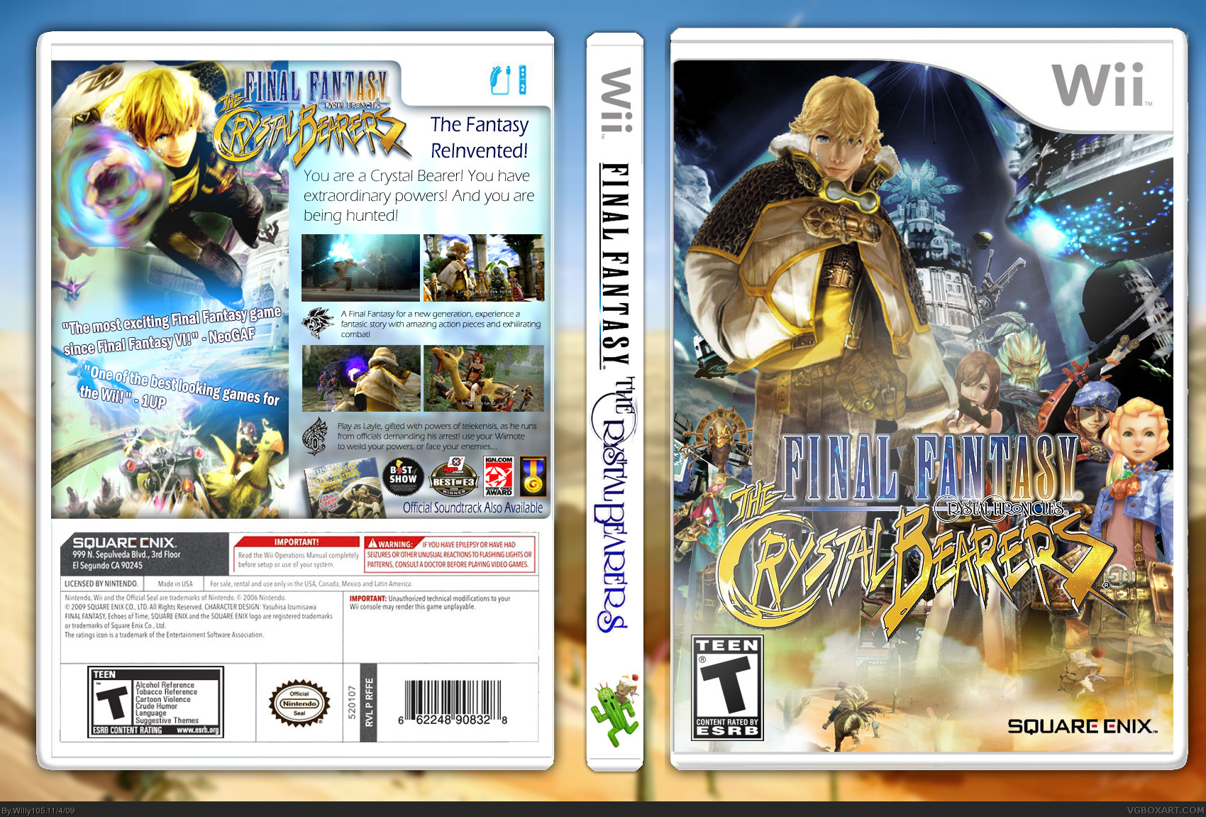 Viewing full size Final Fantasy Crystal Chronicles: Crystal Bearers box ...