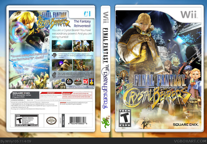 Final Fantasy Crystal Chronicles Crystal Bearers Wii Box Art Cover By Willy105