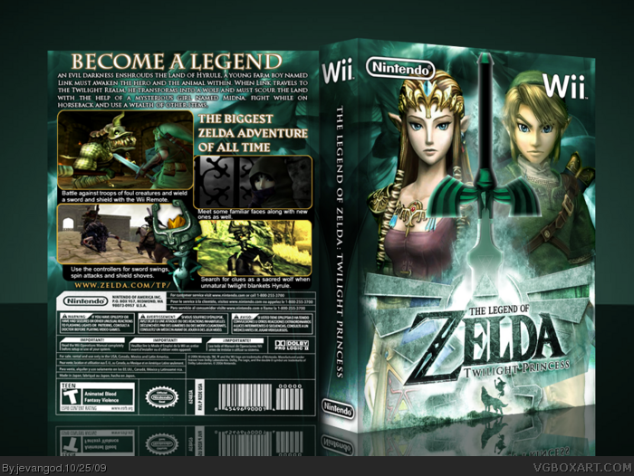 The Legend of Zelda Twilight Princess box art cover