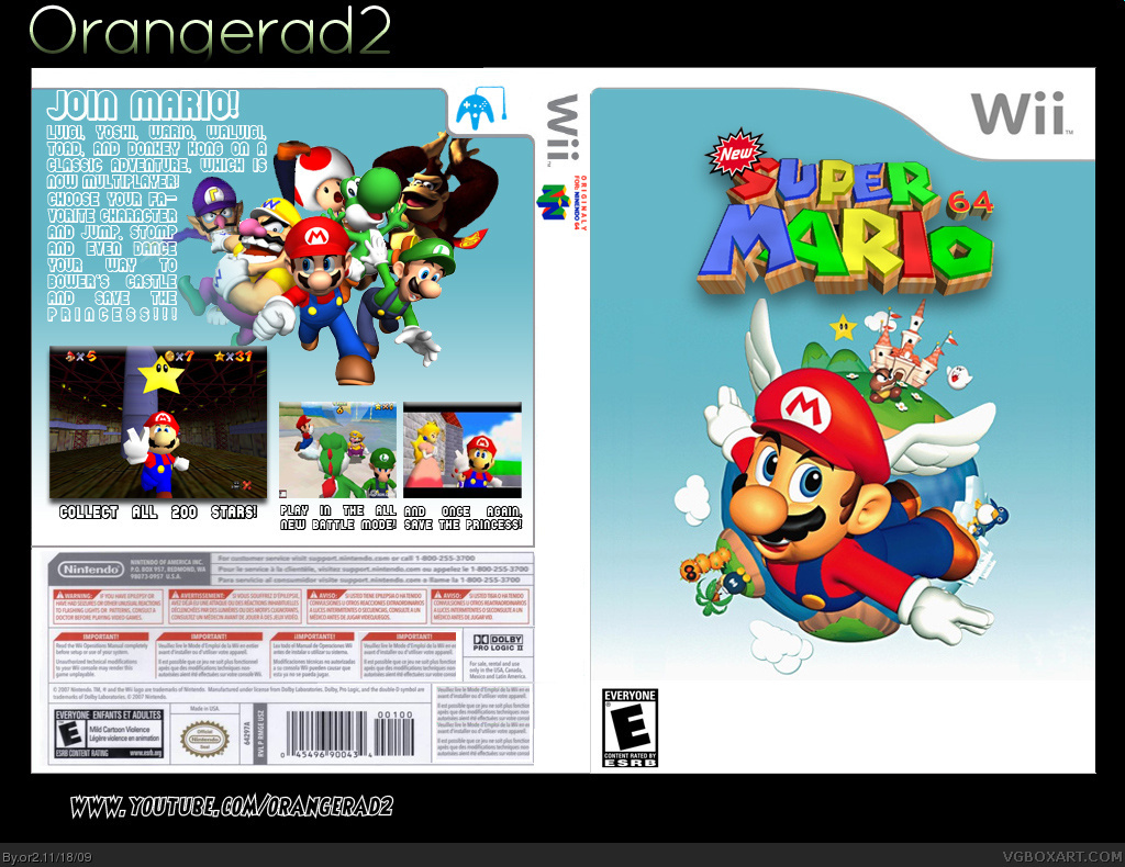 NEW Super Mario 64 box cover