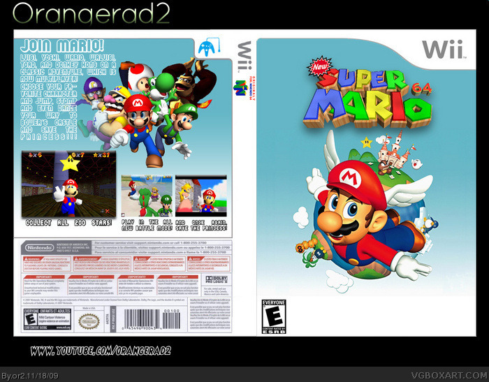 NEW Super Mario 64 box art cover