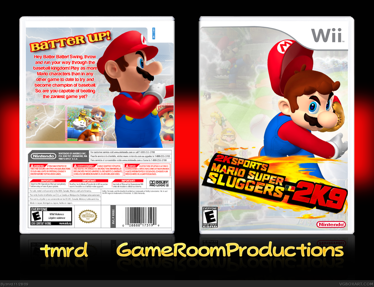 Mario Super Sluggers 2K9 box cover
